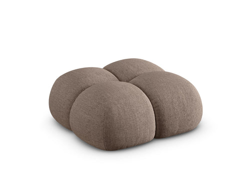 Cosmopolitan Design Poef Loretto structurele stof cappuccino - 90x90x40cm