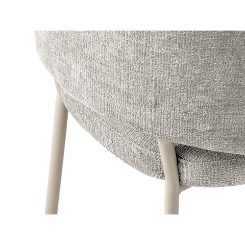 Set van 2 stoelen Dora chenille lichtgrijs - 57x58x75cm