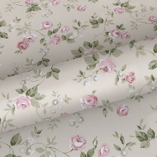 Sanders & Sanders behang bloemen beige en oudroze - 53 cm x 10 m - 640399