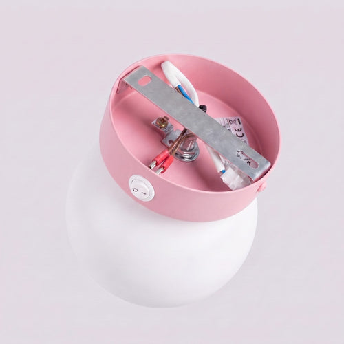 Sollux Lighting Wandlamp YOLI 1 roze met schakelaar - 12x14x12cm