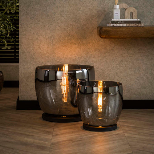 Giga Meubel Vloerlamp Up XL - Smoke Glas - 1-Lichts - 33x33x32cm