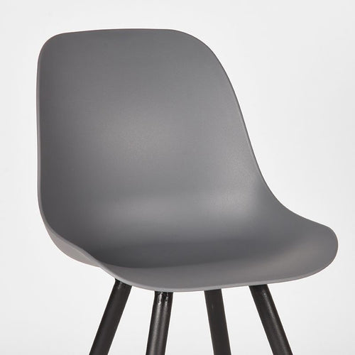 LABEL51 Eetkamerstoel Monza - Antraciet Kunststof - Set van 4 - vtwonen shop