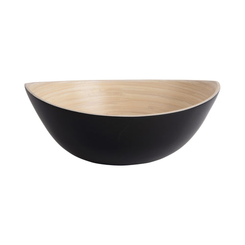 Present Time schaal Puro Oval - zwart - 30x24.5x12cm