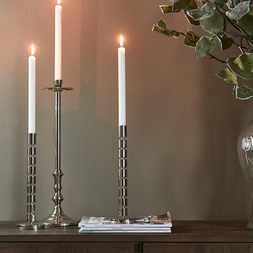 Rivièra Maison RM Aberdeen Candle Holder - Aluminium - Zilver - vtwonen shop