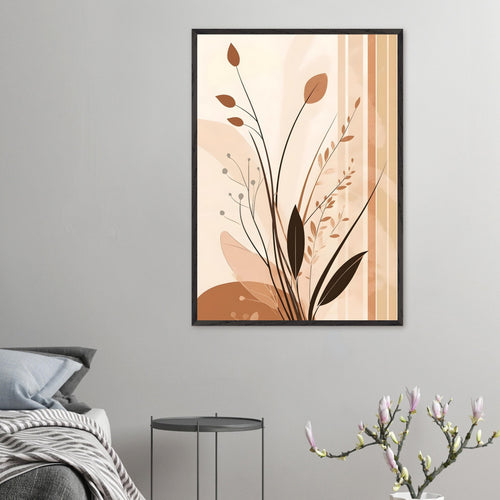 Artfulprints Poster Boho – Warm bouquet   - 70x100 cm - Bruin