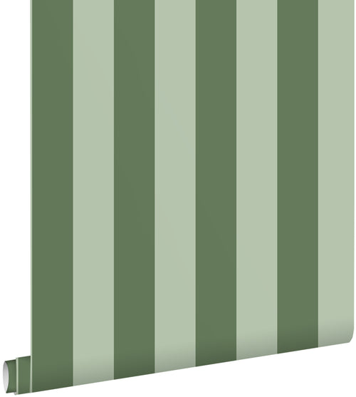 ESTAhome behang strepen donkergroen - 0.53 x 10.05 m - 131920