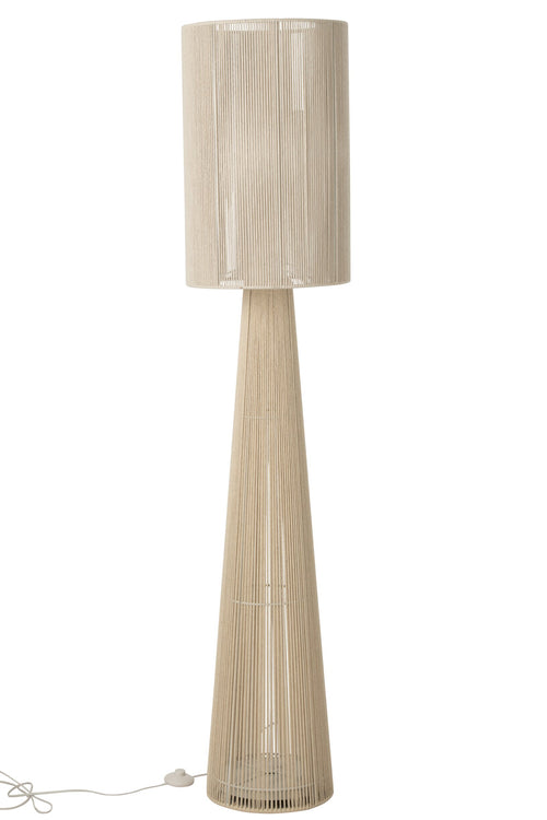 J-Line lamp op voet - textiel - greige - large