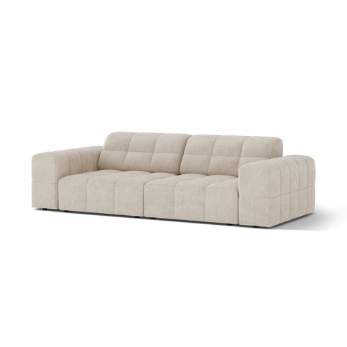 Cosmopolitan Design - Bank Chicago 3-zits, chenille lichtbeige - 102x212x78cm