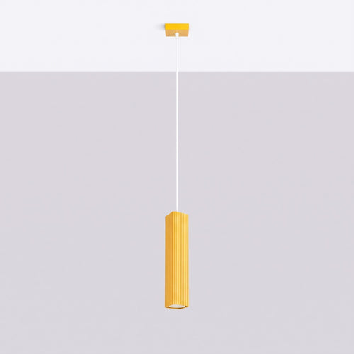 Sollux Lighting Hanglamp RAYO 1 geel - 8x8x118cm