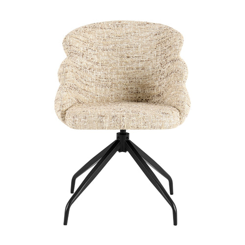 Giga Meubel Eetkamerstoel Claes - Taupe - Draaibaar - Set van 2 - vtwonen shop