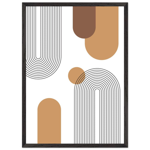 Artfulprints Poster met Lijst Boho – Neutral path   - 50x70 cm - Meerkleurig