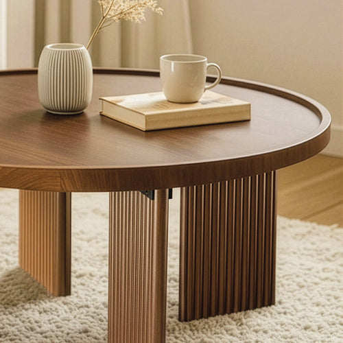 Calicosy - NAIA Salontafel - Donkerbruin hout - 80x80x35 cm