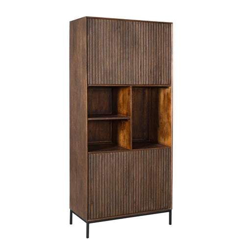 StarFurn Vakkenkast Madison - Bruin Hout - 90x45x200cm - vtwonen shop