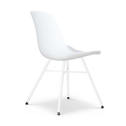 Nolon Noa-Pip Eetkamerstoelen Set van 2 - Wit - Witte Poten - vtwonen shop