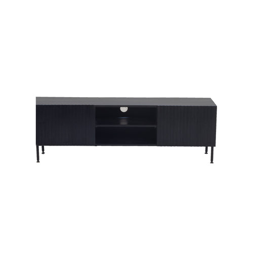 Giga Meubel Tv-Meubel Roman - Zwart Mangohout - 150x40x50cm - vtwonen shop