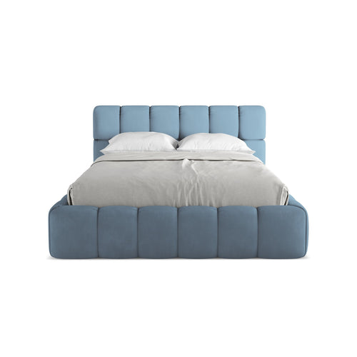 LaMiaSofa Bed met opbergruimte Roma - chenille stof - jeans - 160x228x82