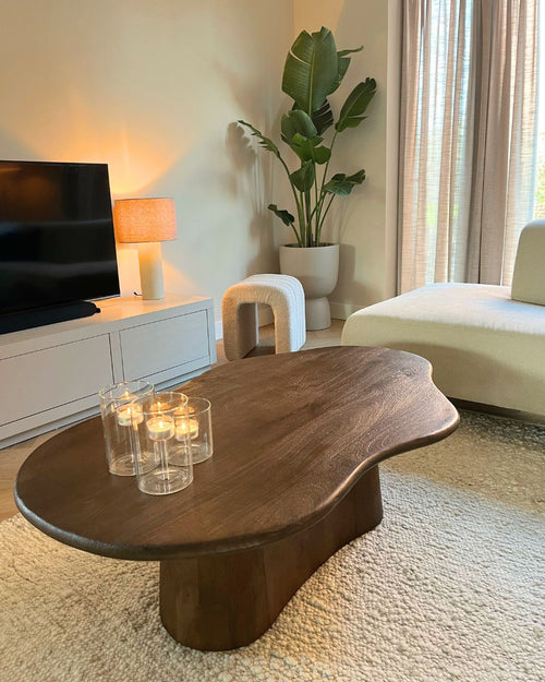 Giga Meubel Salontafel Jessie - Organisch - Mangohout - 120cm