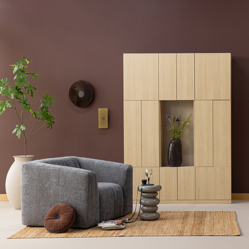 WOOOD wandkast combinatie 162 cm Build - Eiken Decor - Naturel - 215x162x41