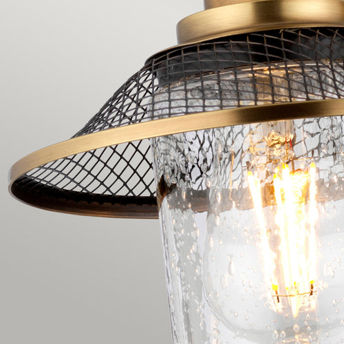 Rigby Hinkley 3-lichts wandlamp antiek nikkel met Heritage messing IP44