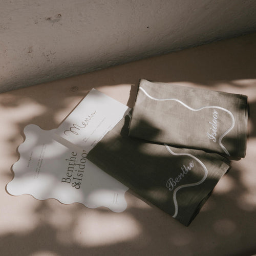 Kulu Club servetten wavy - 100% linnen - saliegroen - set van 2 - vtwonen shop