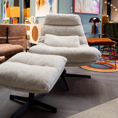 Kare Design Draaifauteuil en Voetsteun Columbia - vtwonen shop