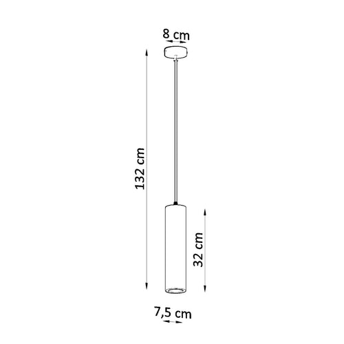 Sollux Lighting Keramische hanglamp NANCY - 8x8x132cm