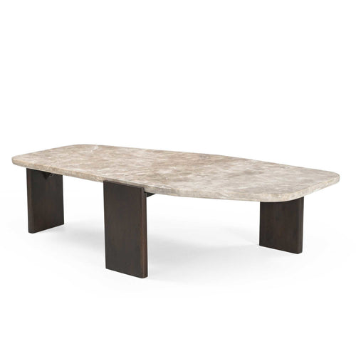 Starfurn Salontafel Silva - Organisch Hout/Marmer - 130x65x37cm