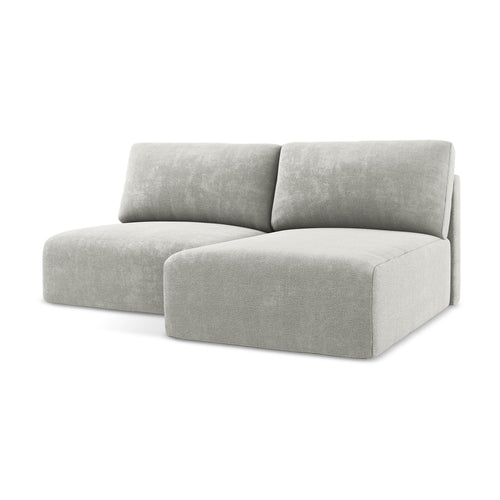 LaMiaSofa hoekbank rechts Ostia - chenille stof - lichtgrijs - 210x149x79