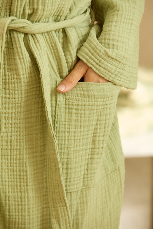 Calma House Badjas Tierra - Groen - Taille S/M