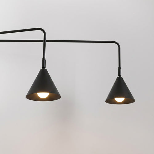 Sollux Lighting Wandlamp NOX 2 zwart met schakelaar - 150x80x30cm