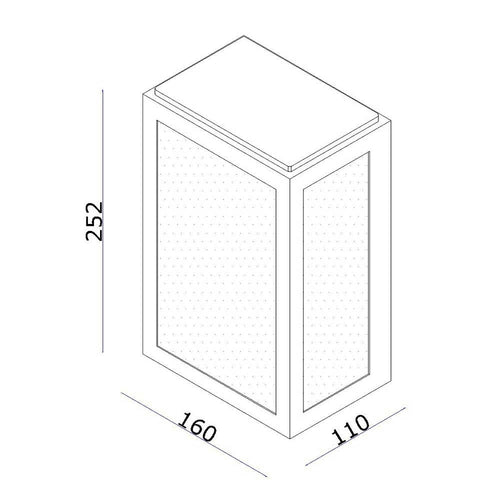 Artdelight buitenlamp Rowin - 1 lichts - 11  x 25.2   cm - zwart - vtwonen shop