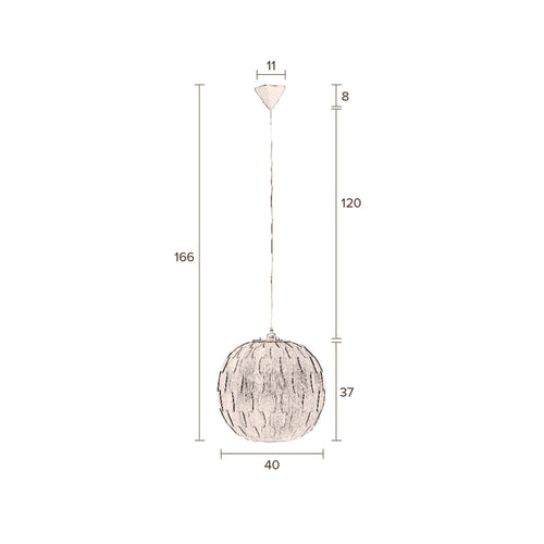 Dutchbone Bond Hanglamp Rond 40 cm Hout Naturel - vtwonen shop