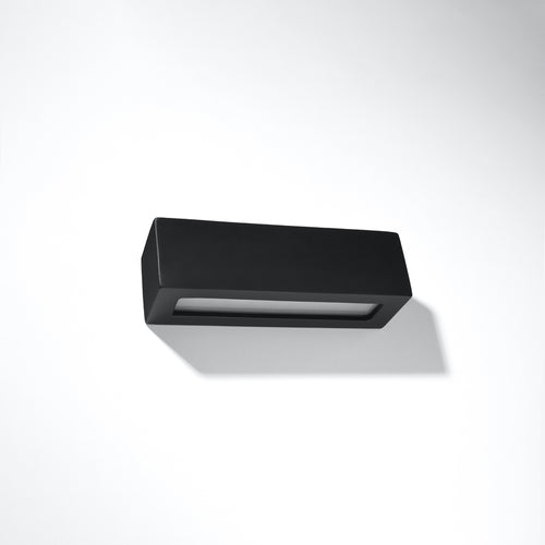 Sollux Lighting Wandlamp keramiek VEGA zwart - 32,5x9,5x9,5cm
