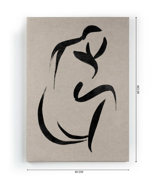 Canvas 60x40 Vrouwelijk Lichaam