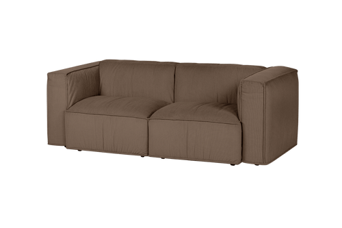 noo.ma Lobi 2-zits sofa - Mocha Brown corduroy, soft zitcomfort, 199x97,5x73,5 cm