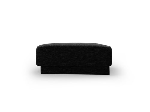Micadoni Poef Miley structurele stof antraciet - 79x88x40cm