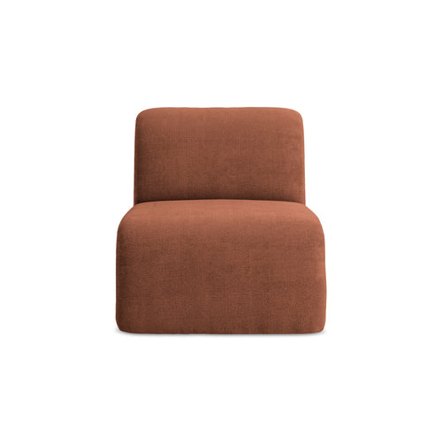 LaMiaSofa Bankmodule midden Cervo - chenille stof - terracotta - 70x94x75