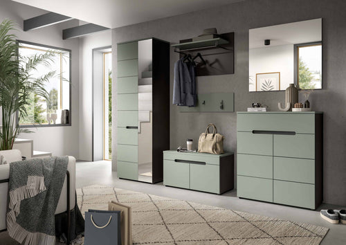 Furnilux Wandgarderobe Canu 73x80x27 cm in basalt grijs en Smoke Green Nb - vtwonen shop
