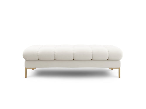 Cosmopolitan Design Bank Bali 2-zits, structurele stof, lichtbeige - 62x133x40cm