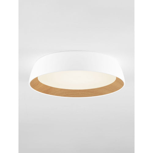 Nova Luce SIGI Inbouw plafondlamp zandwit, hout, Triac dimbaar, LED 40W 3081lm 3000K