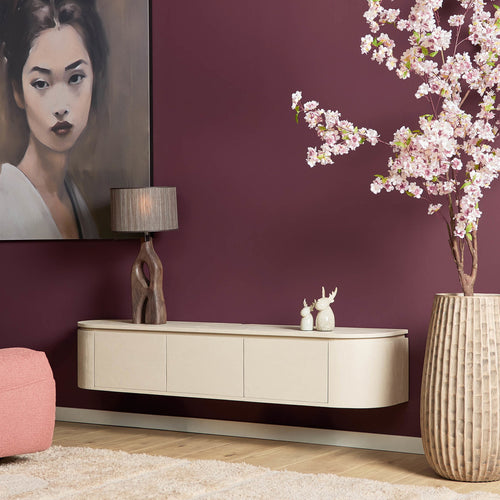 Starfurn Tv-meubel Excellent - Zandkleur Hout - 160x35x30cm