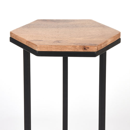 Label51 Bijzettafel Slide - Mangohout - 40x40x62cm - vtwonen shop