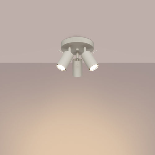 Sollux Lighting Plafondlamp RING 3P beige - 19,5x19,5x18,5cm