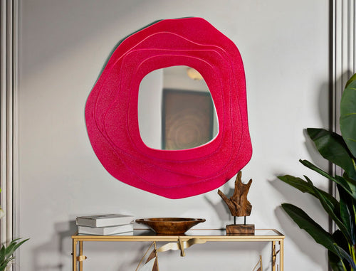 Roze wandspiegel 90x4x97 cm