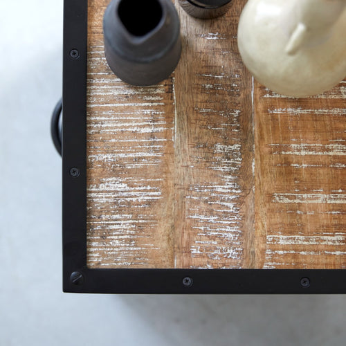 Tikamoon Metalen nachtkastje - Zwart - vtwonen shop