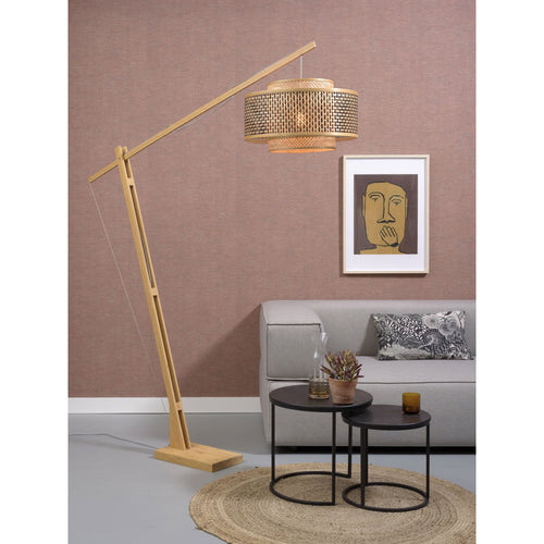 GOOD&MOJO vloerlamp Bhutan - bruin - Ø50cm - vtwonen shop