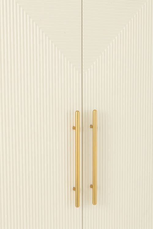 J-Line ladekast - metaal - wit/goud
