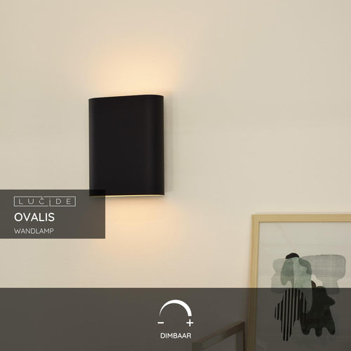 Lucide wandlamp OVALIS - 2xE14 - Zwart - vtwonen shop