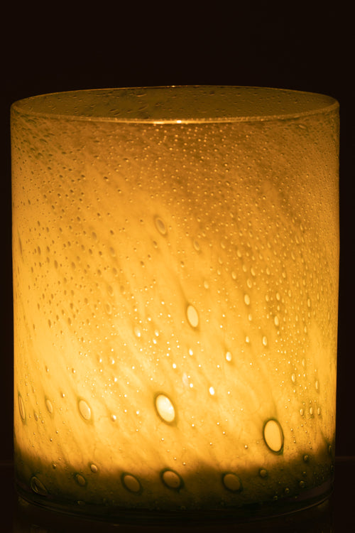 J-Line theelichthouder Jade - glas - groen - large