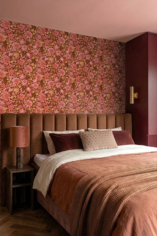 ESTAhome behang bloemen roze - 50 x 900 cm - 132198